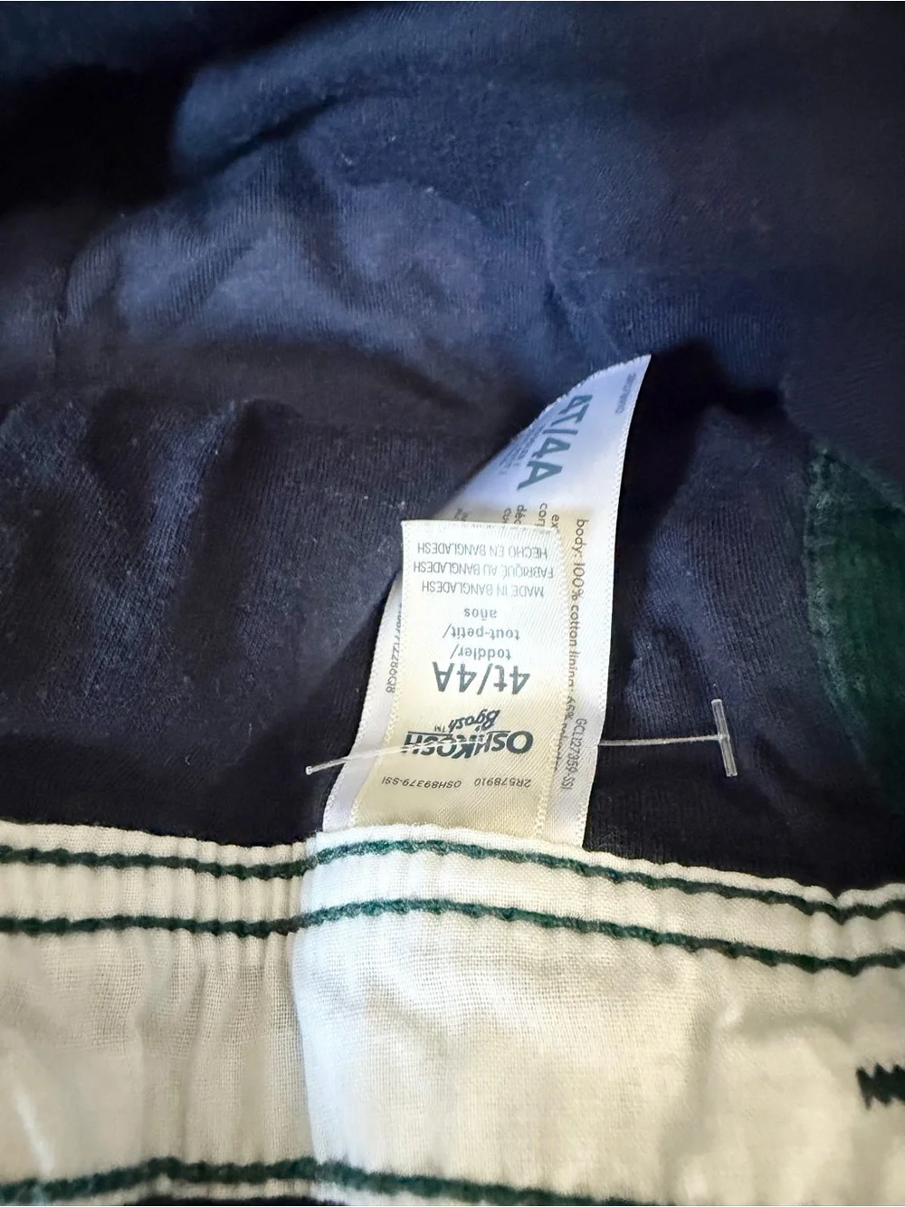 OshKosh B'gosh Corduroy Overalls Green Size 4T boy